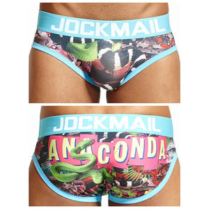 Jockmail Colorful Breathable Spandex Animal Cartoon Low Waist  Briefs