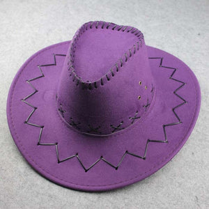 Faux Suede Western Hat