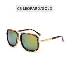 Big Frame Square  Metal Retro Sunglasses