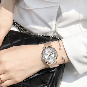 LIGE Ultra-Thin Stainless Steel Wristwatch