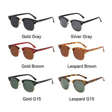 Polarized Semi Rimless Classic Rivet Retro Sunglasses