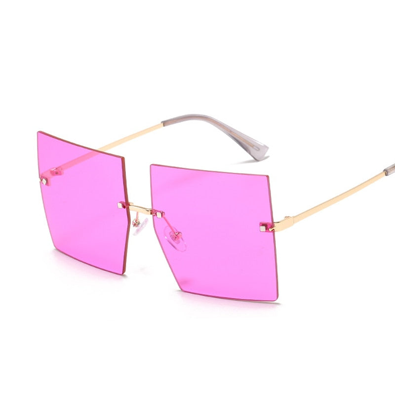 Vintage Square Rimless Sunglasses