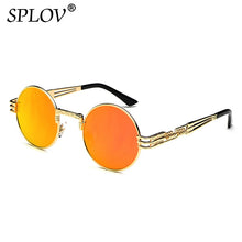 Fashion Retro Round Double Spring Leg Metal Sunglasses