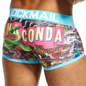 Jockmail Colorful Breathable Spandex Animal Cartoon Low Waist  Briefs