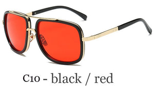 Big Frame Square  Metal Retro Sunglasses