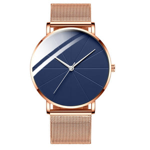 Minimalist Simple Ultra Thin Stainless Steel Mesh Belt Watch