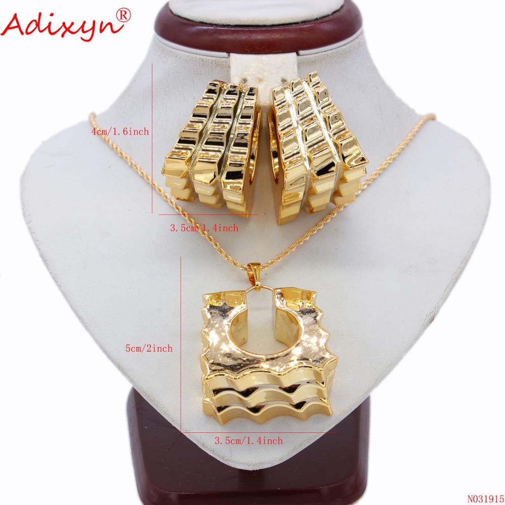 Square Earrings/Pendant/Necklace Set