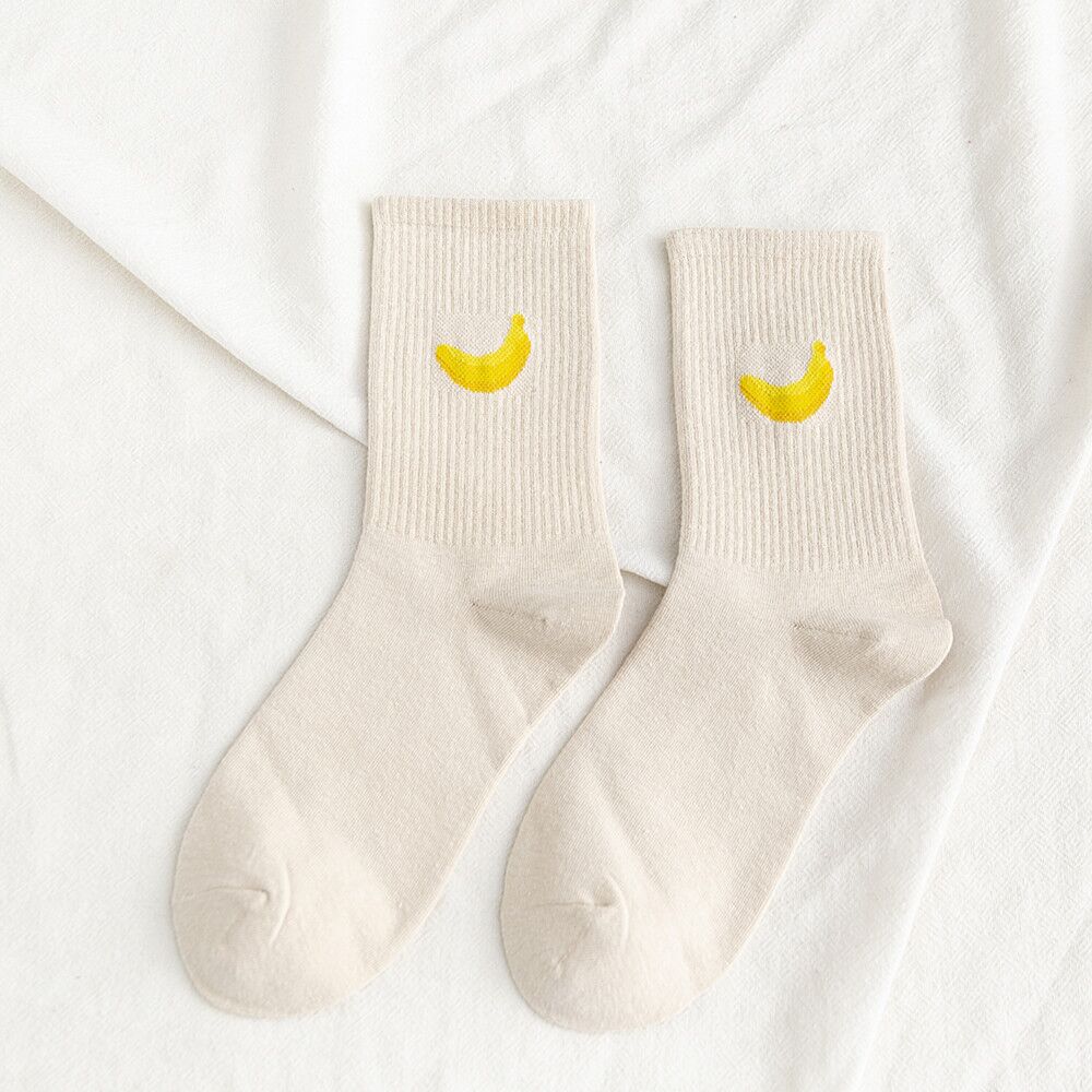 Happy Funny Fruit Candy Colors Mid Socks