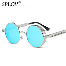 Retro Round Steam Punk Metal Frame Sunglasses