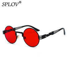 Fashion Retro Round Double Spring Leg Metal Sunglasses