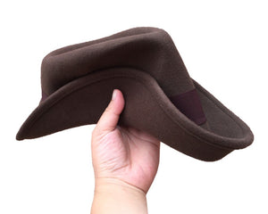 Brown Crushable Cowboy  Fedora Hat