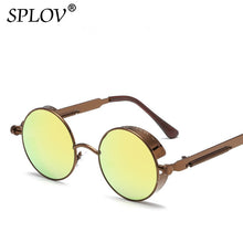 Retro Round Steam Punk Metal Frame Sunglasses