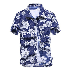 Short Sleeve Fast Drying Floral Beach Shirt