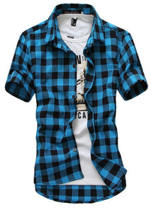 Plaid Short-sleeve Shirt