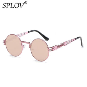 Fashion Retro Round Double Spring Leg Metal Sunglasses