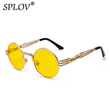 Fashion Retro Round Double Spring Leg Metal Sunglasses