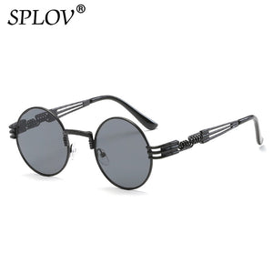 Fashion Retro Round Double Spring Leg Metal Sunglasses