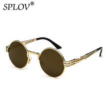 Fashion Retro Round Double Spring Leg Metal Sunglasses