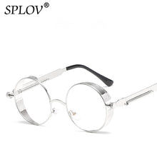 Retro Round Steam Punk Metal Frame Sunglasses