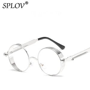 Retro Round Steam Punk Metal Frame Sunglasses