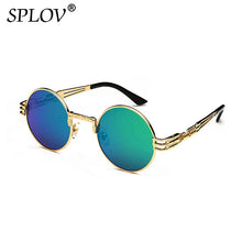 Fashion Retro Round Double Spring Leg Metal Sunglasses