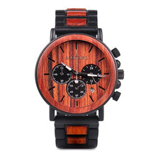 BOBO BIRD P09 Wood and Stainless Steel Luminous Hand Wristwatch