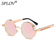 Retro Round Steam Punk Metal Frame Sunglasses