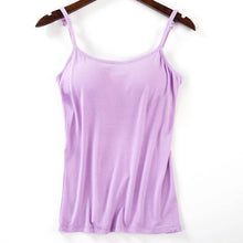 Padded Soft Tank Top With Built In Bra