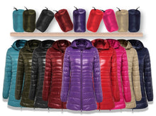 Long Ultra Light Down Jacket With Hood