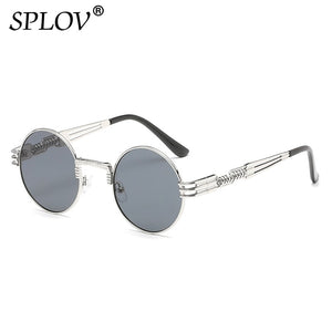 Fashion Retro Round Double Spring Leg Metal Sunglasses