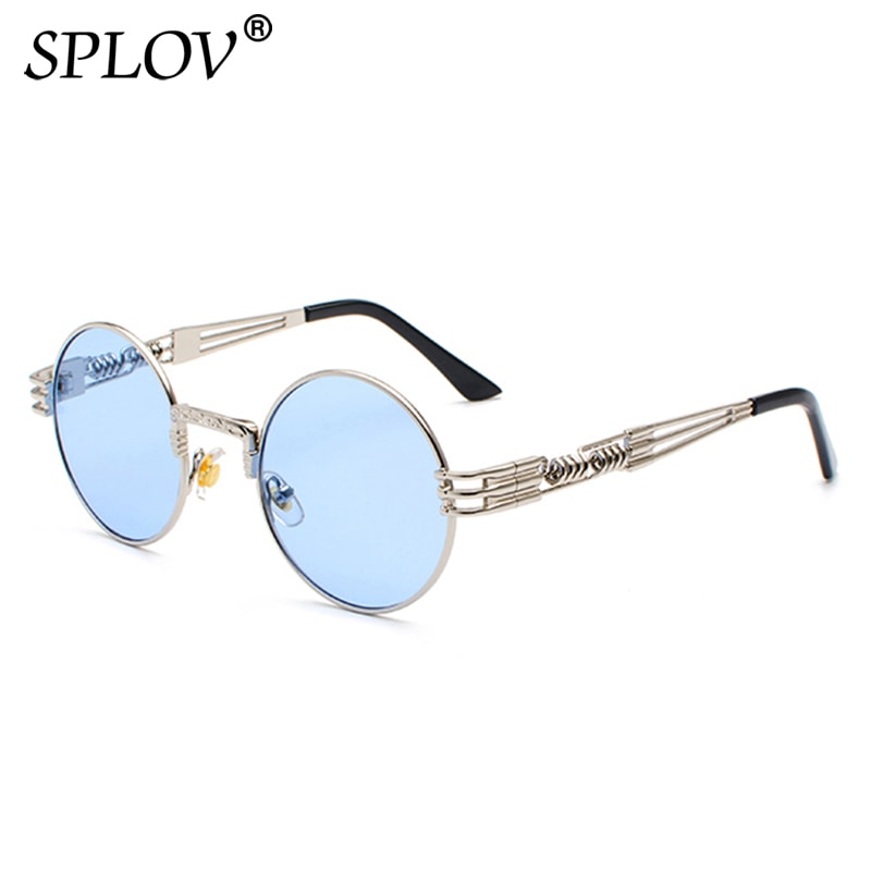 Fashion Retro Round Double Spring Leg Metal Sunglasses