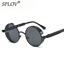 Retro Round Steam Punk Metal Frame Sunglasses