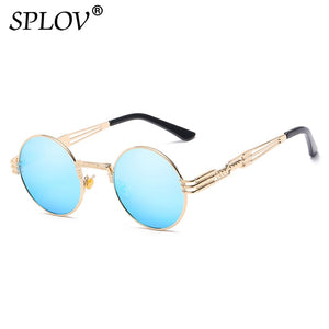 Fashion Retro Round Double Spring Leg Metal Sunglasses