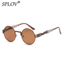 Fashion Retro Round Double Spring Leg Metal Sunglasses