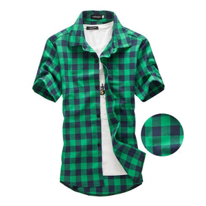 Plaid Short-sleeve Shirt