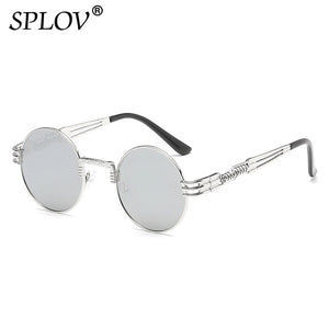 Fashion Retro Round Double Spring Leg Metal Sunglasses