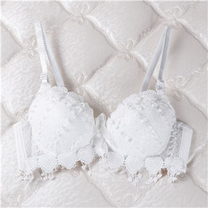 Padded Heart Decorated Bra