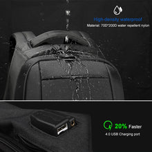 Hidden Anti theft Zipper Water Repellent USB Charger Backpack