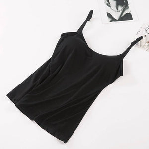 Padded Soft Tank Top With Built In Bra