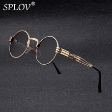 Fashion Retro Round Double Spring Leg Metal Sunglasses