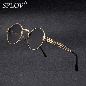 Fashion Retro Round Double Spring Leg Metal Sunglasses