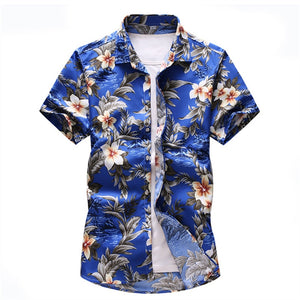 Personality Floral Print Casual Short-sleeve Shirt