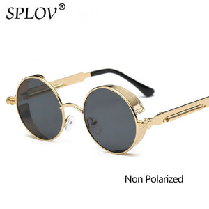 Vintage Round Polarized Retro Small Metal Circle Sunglasses