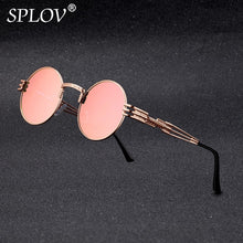 Fashion Retro Round Double Spring Leg Metal Sunglasses