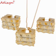 Square Earrings/Pendant/Necklace Set