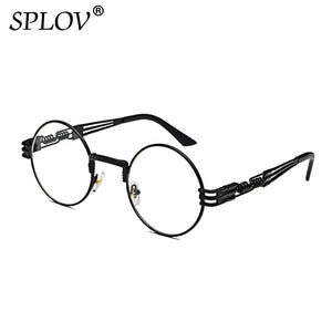 Fashion Retro Round Double Spring Leg Metal Sunglasses