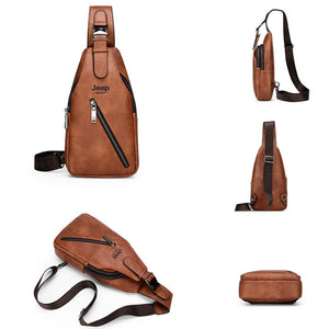 Sling Crossbody Split Leather Bag