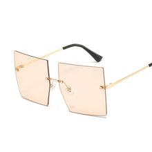 Vintage Square Rimless Sunglasses