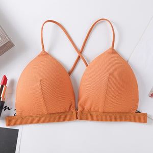 Front Closure Thin Seamless Soft Bra