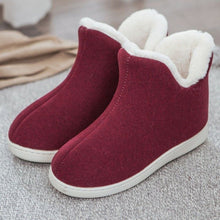 Thick Warm High Tube Non-Slip Indoor Cotton Plush Slippers